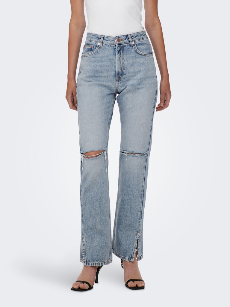 Onlbillie Ex Hw Straight Slit Jns D - Blue Denim