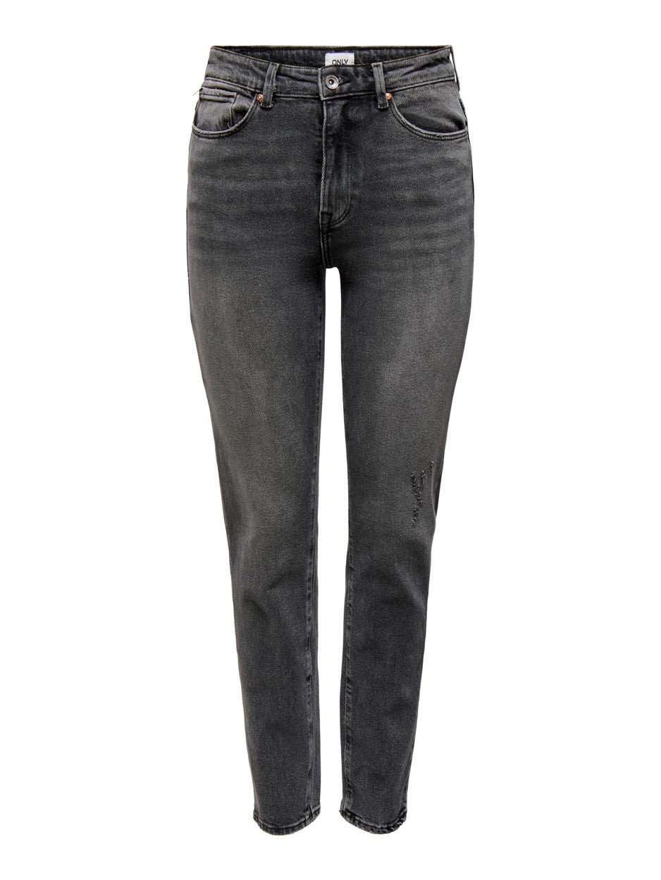 Onlemily Stretch Hw St Ank Cro614 N - Grey Denim