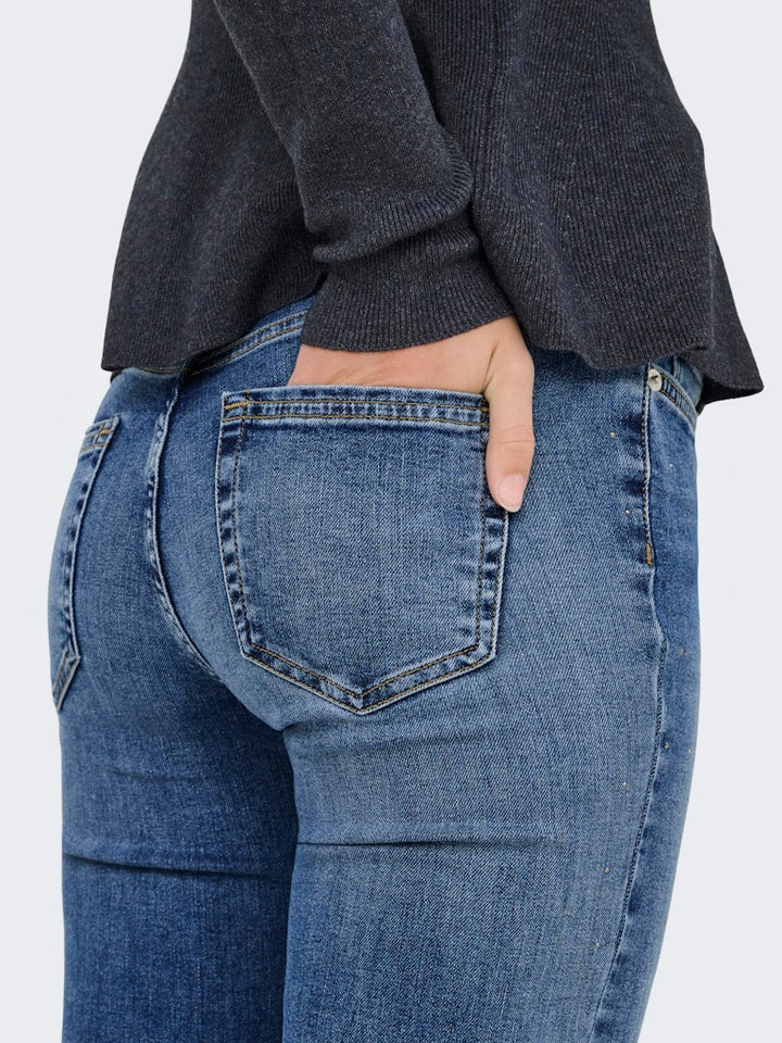 Onlblush Mw Fla Rhineston Dnm Tai885noos - Blue Denim