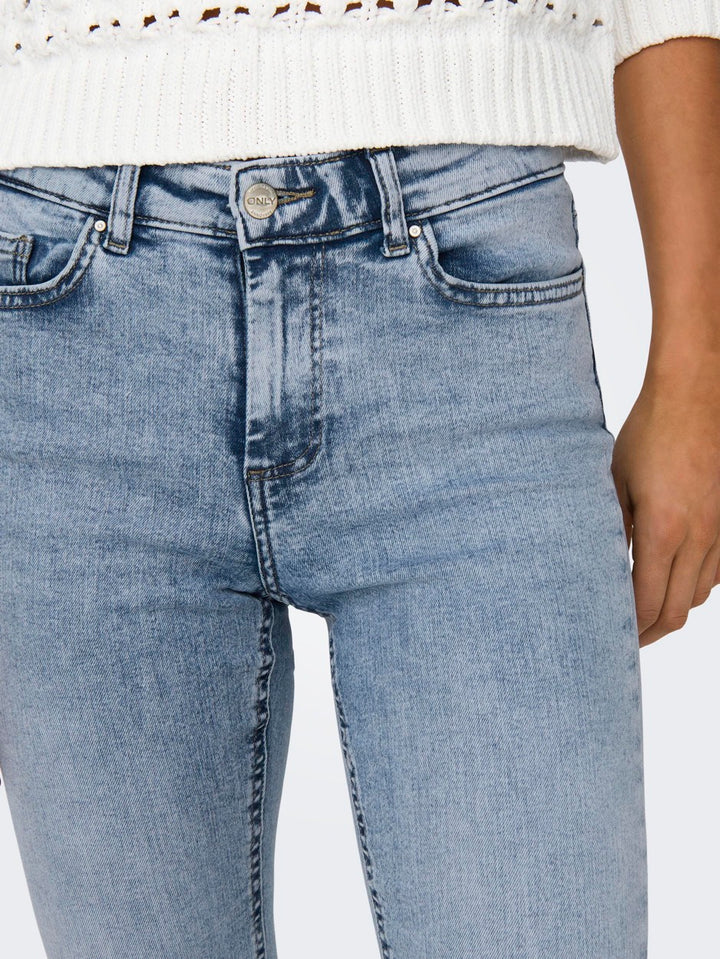 Onlblush Mid Sk Flared Dnm Tai864 N - Blue Denim