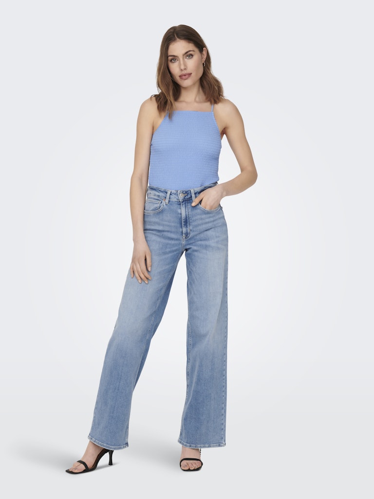 Onlmadison Blush Hw Wide Dnm Cro371 - Blue Denim