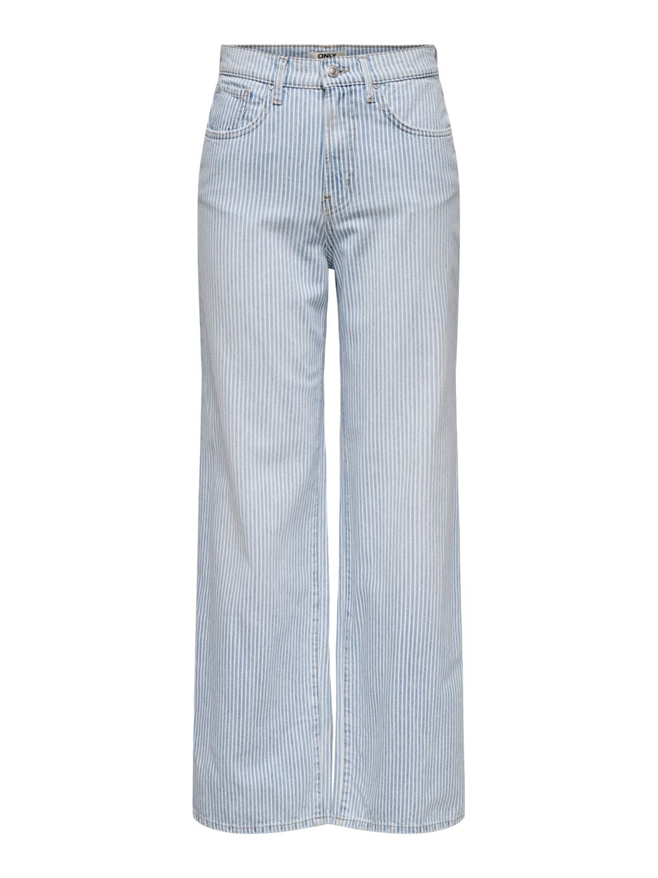 Onlhope Hw Wide Stripe Dnm Tai - Blauw Dessin