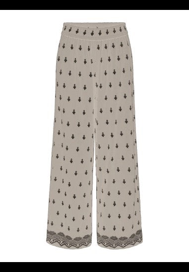 Onlwilla Emb Detail Pant Wvn - Zand Dessin