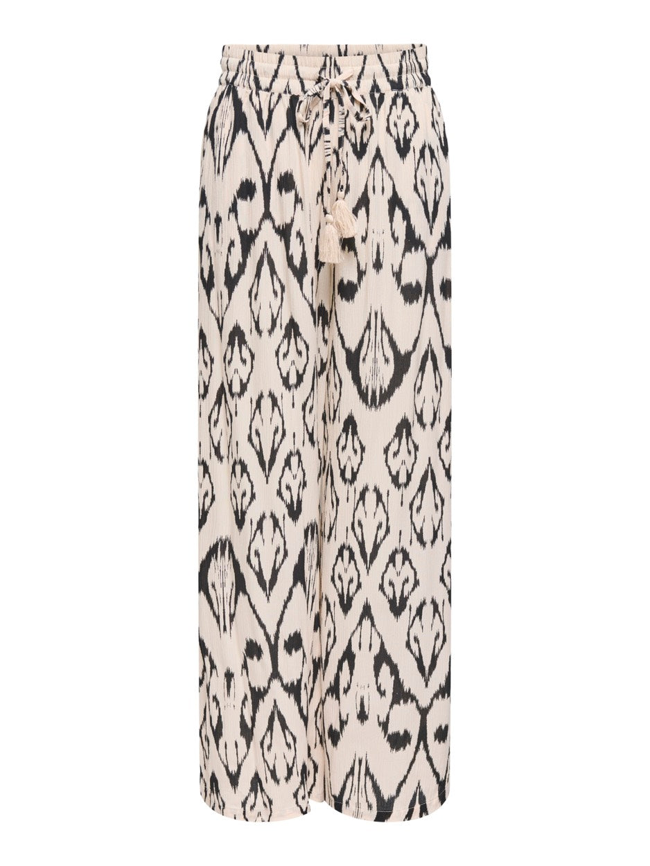 Jdybree Life Mw Wide Pant Wvn - Ecru Dessin