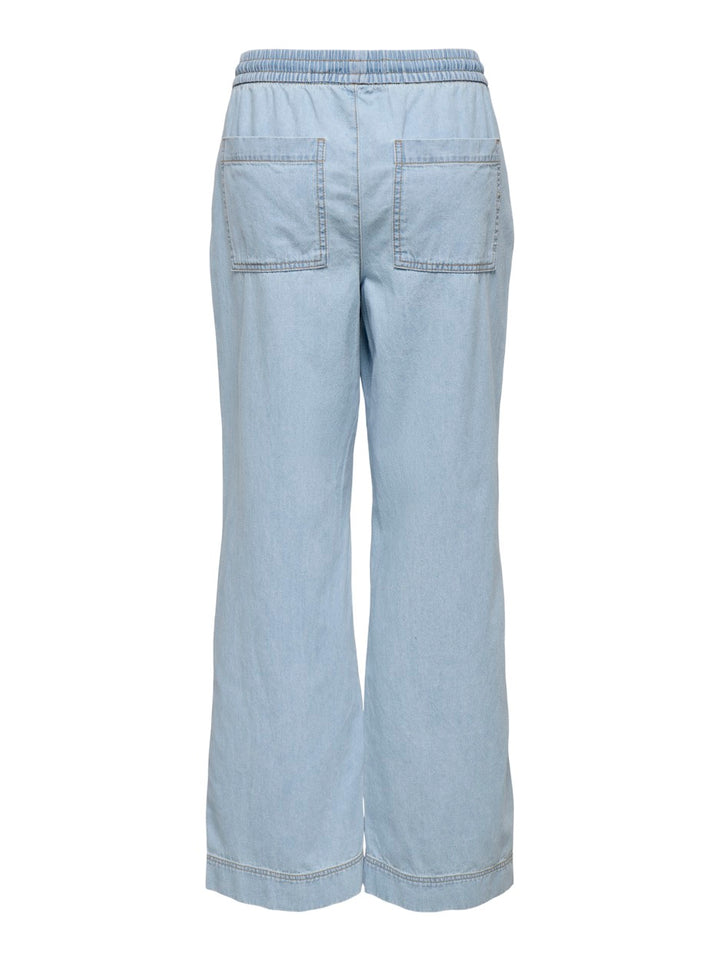 Jdypenny String Loose Jeans Dnm - Blue Denim