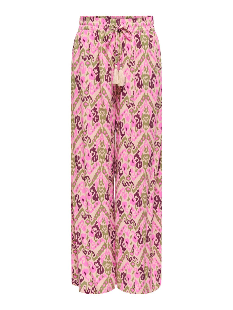 Jdybree Life Mw Wide Pant Wvn - Roze Dessin