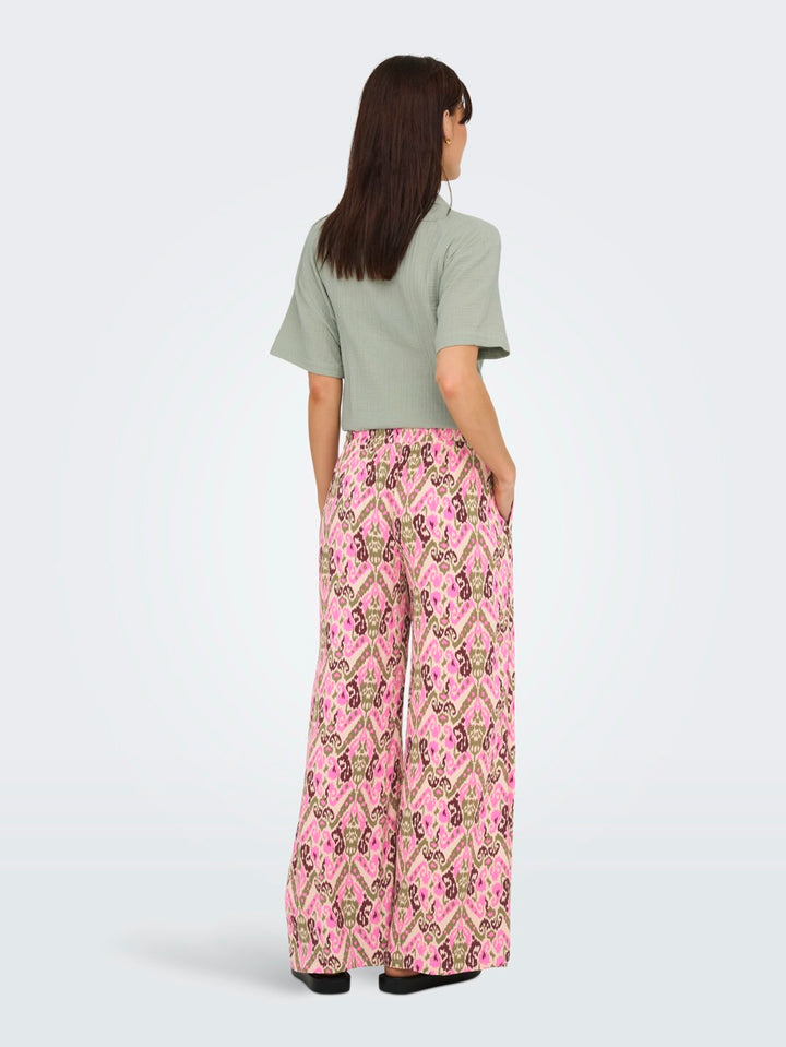 Jdybree Life Mw Wide Pant Wvn - Roze Dessin