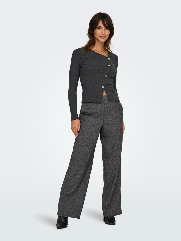 Jdybloom Siri Hw Straight Pant Tlr - Antraciet