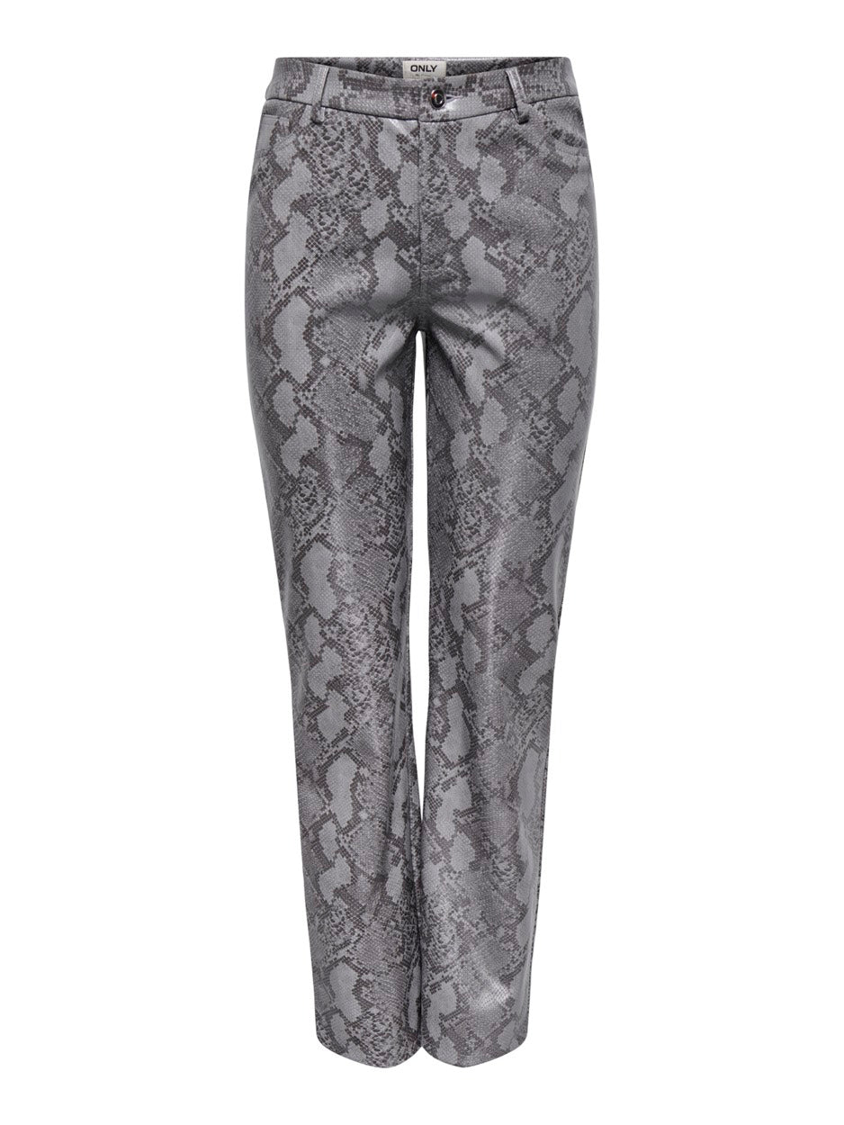 Onlazula Hw Str Snake Pant Pnt - Grijs Dessin