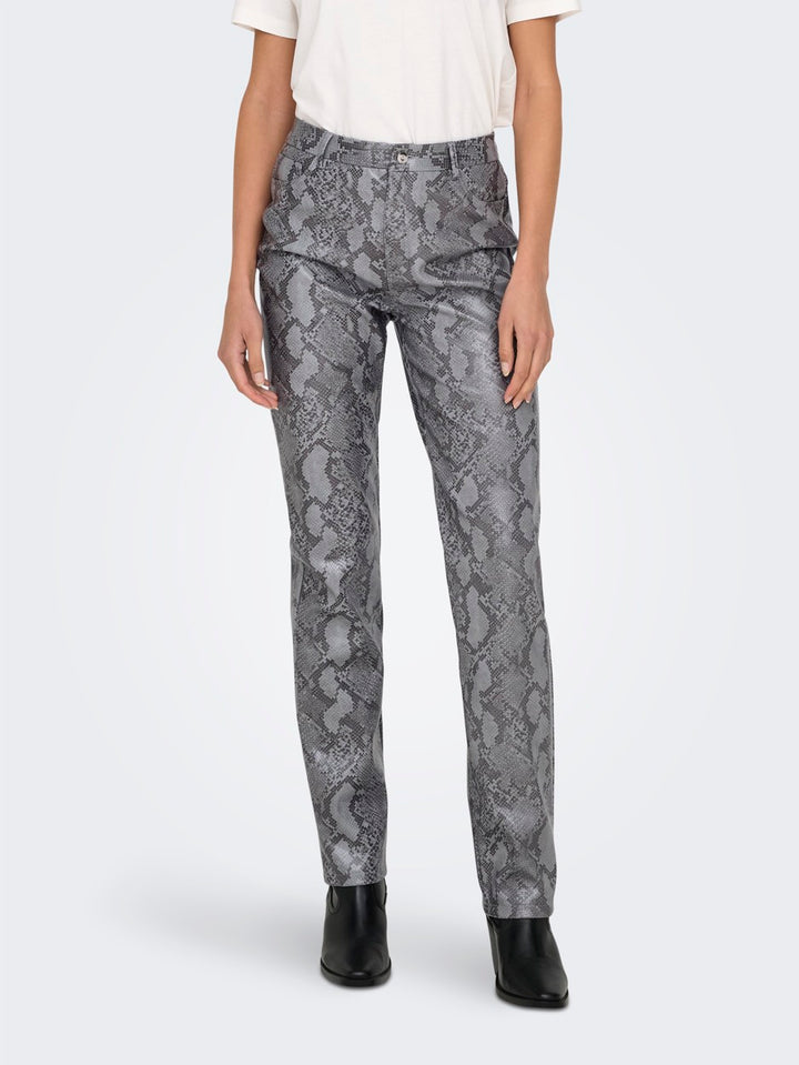 Onlazula Hw Str Snake Pant Pnt - Grijs Dessin