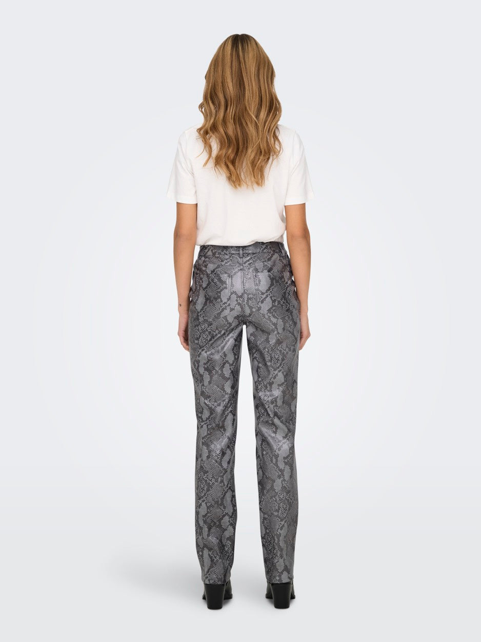 Onlazula Hw Str Snake Pant Pnt - Grijs Dessin