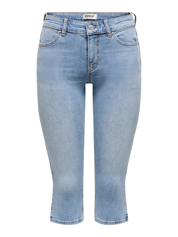 Onlblush Mw Slit Capri Dnm Pim Noos - Blue Denim