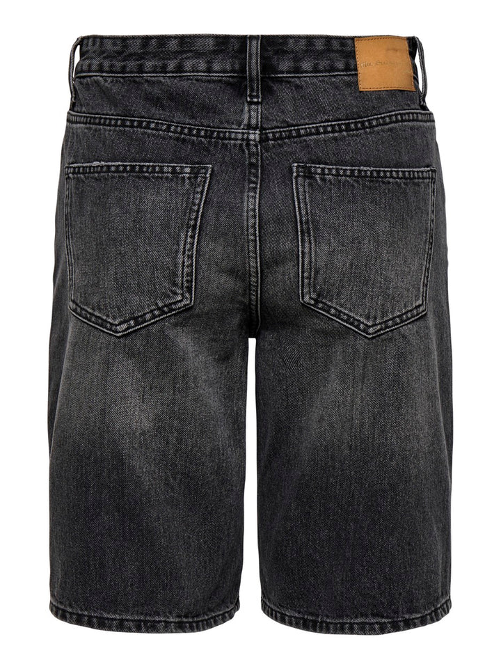 Onlsonny Hw Wide Dnm Shorts Noos - Black Denim