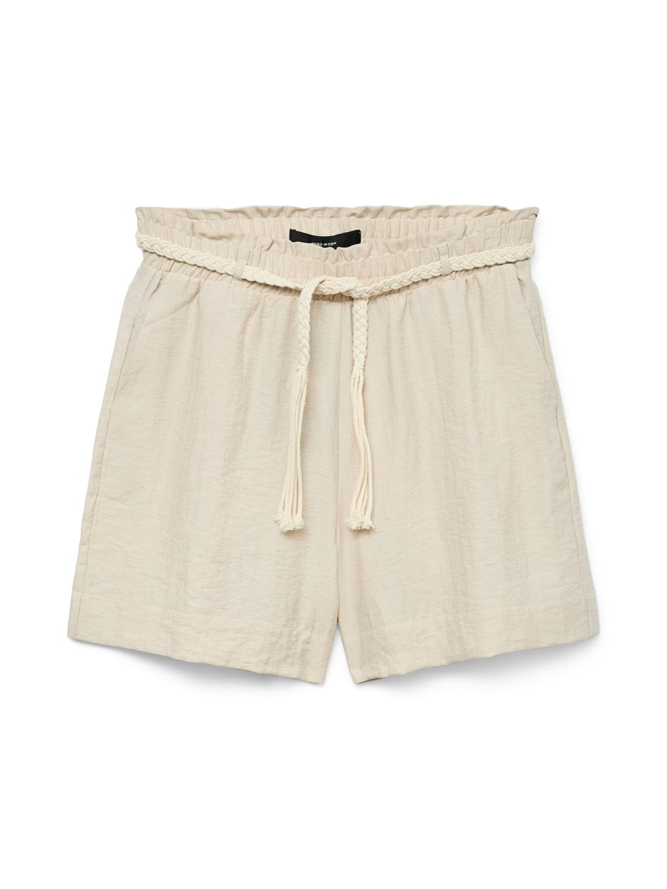 Vmheaven Hw Belt Shorts Wvn Ga - Beige