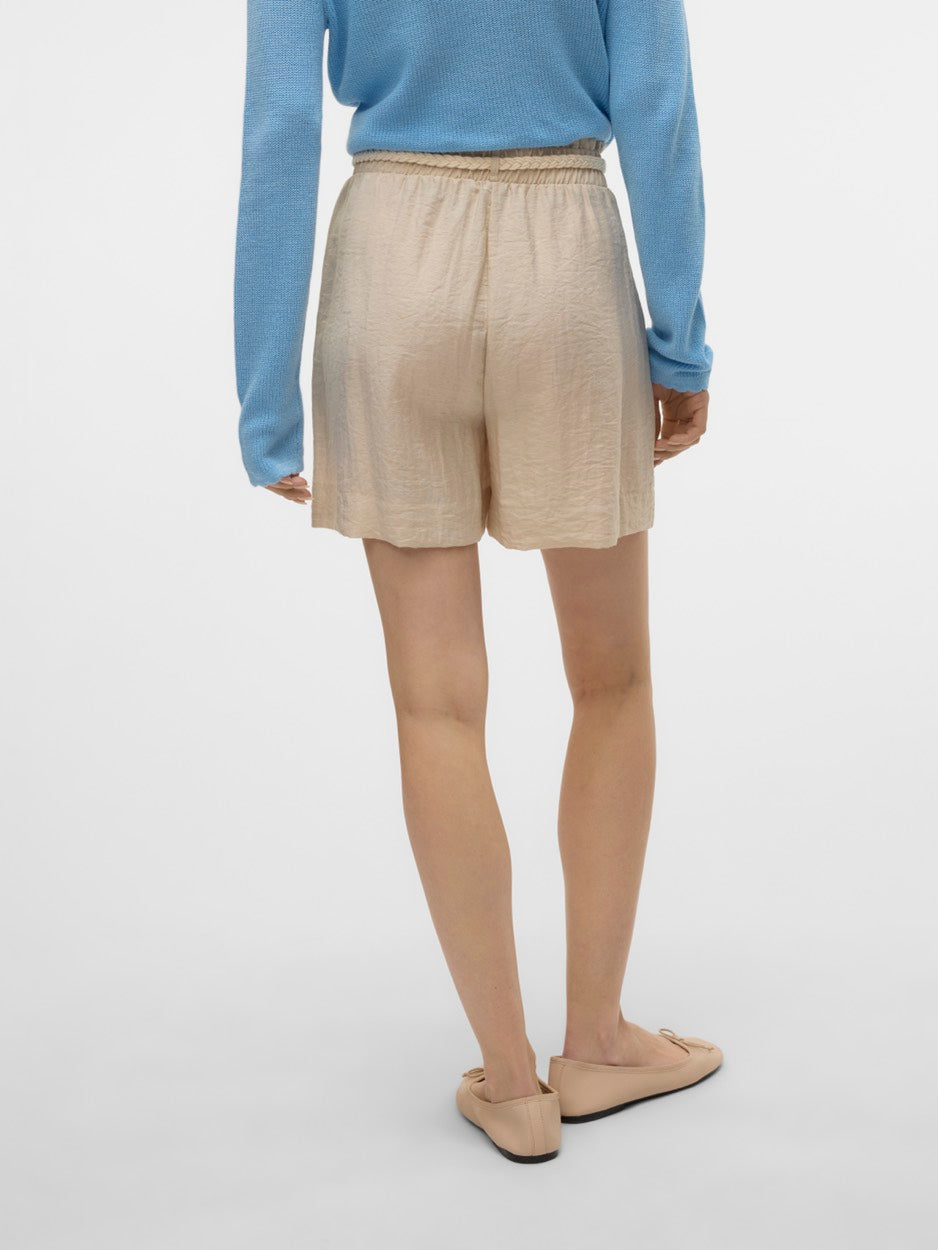 Vmheaven Hw Belt Shorts Wvn Ga - Beige
