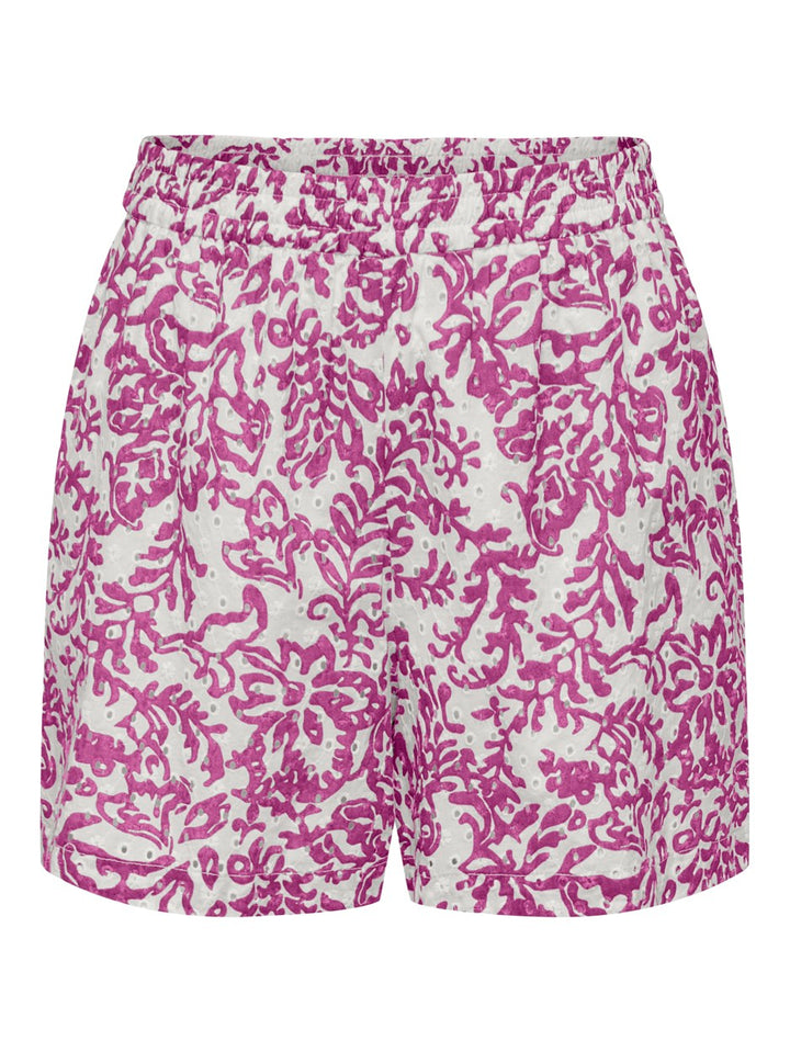 Onlkelly Chanee Emb Shorts Wvn - Wit Dessin