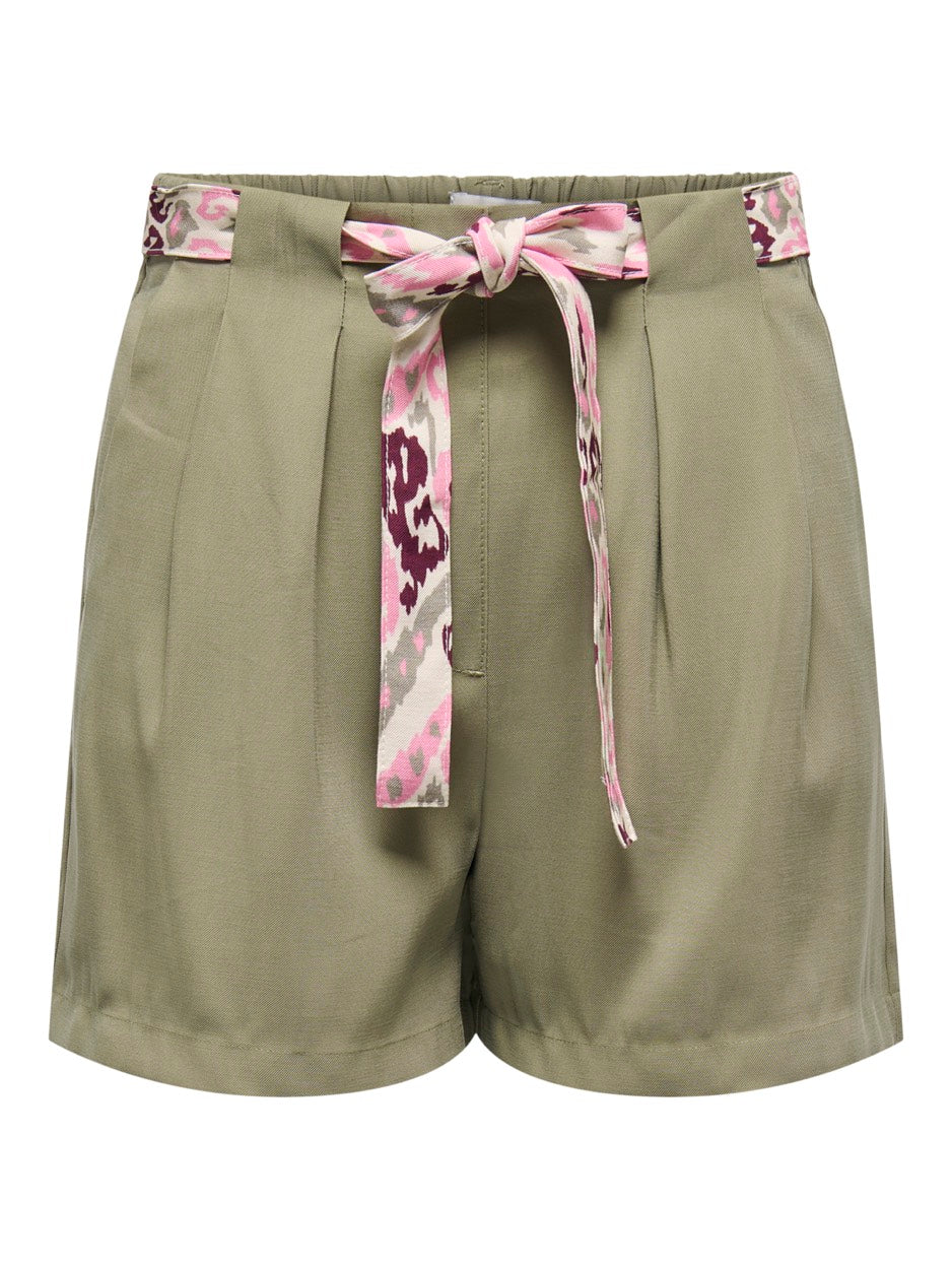 Jdytomika Belt Shorts Wvn Pnt - Army