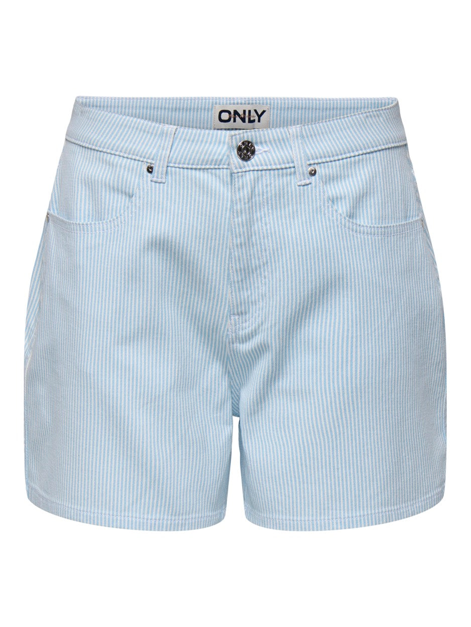 Onlvox Hw Stripe Shorts Pnt - Blauw Dessin