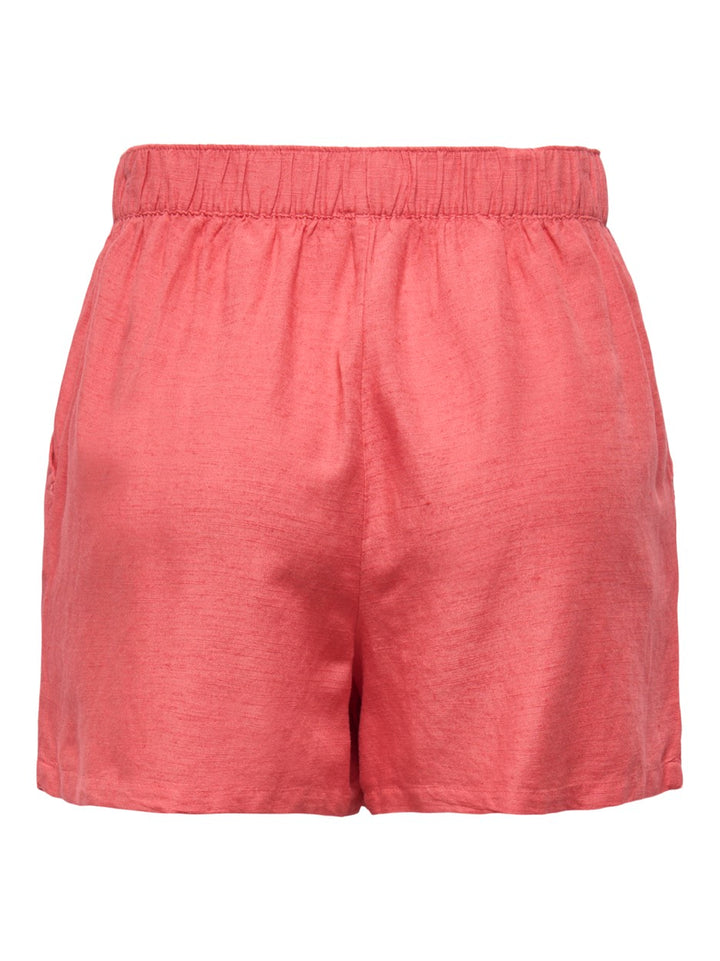 Jdycaya Linen Hw Shorts Wvn Dia - Koraal Rood