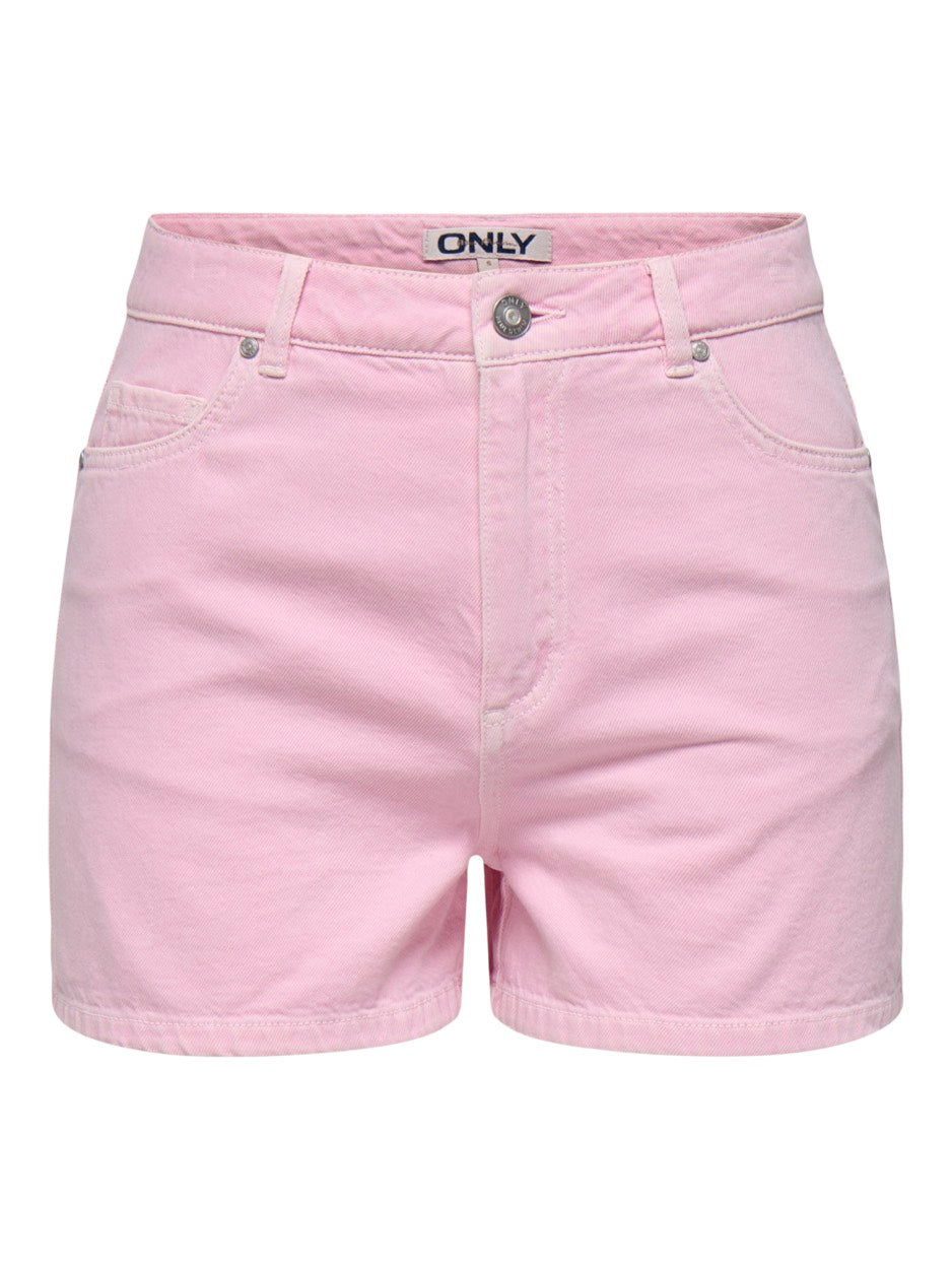 Onljagger-silla Hw Mom Shorts Pnt - Licht Roze