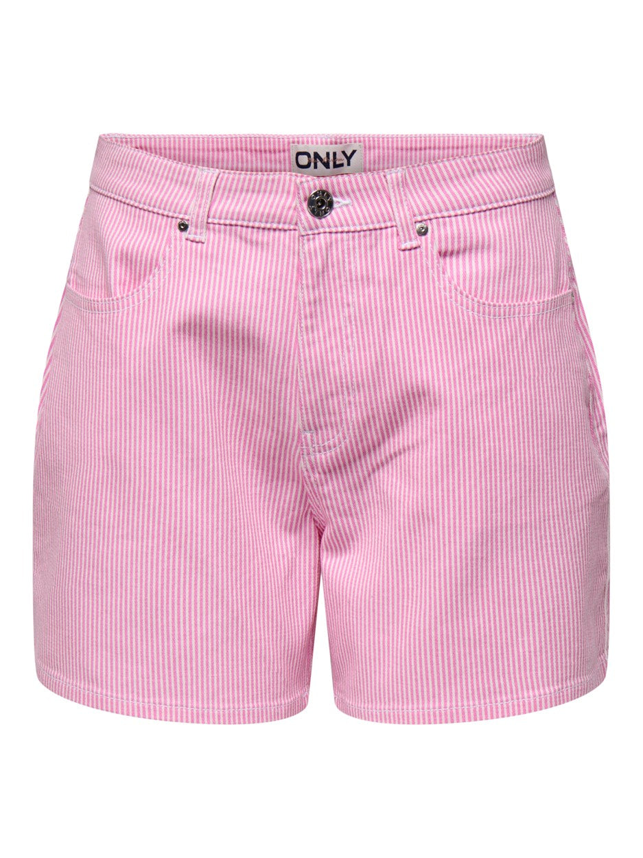 Onlvox Hw Stripe Shorts Pnt - Roze Dessin