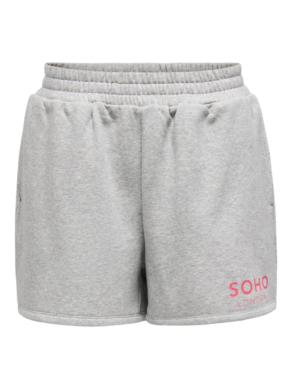 Onlcora Print Shorts Ub Swt - Grijs Melee