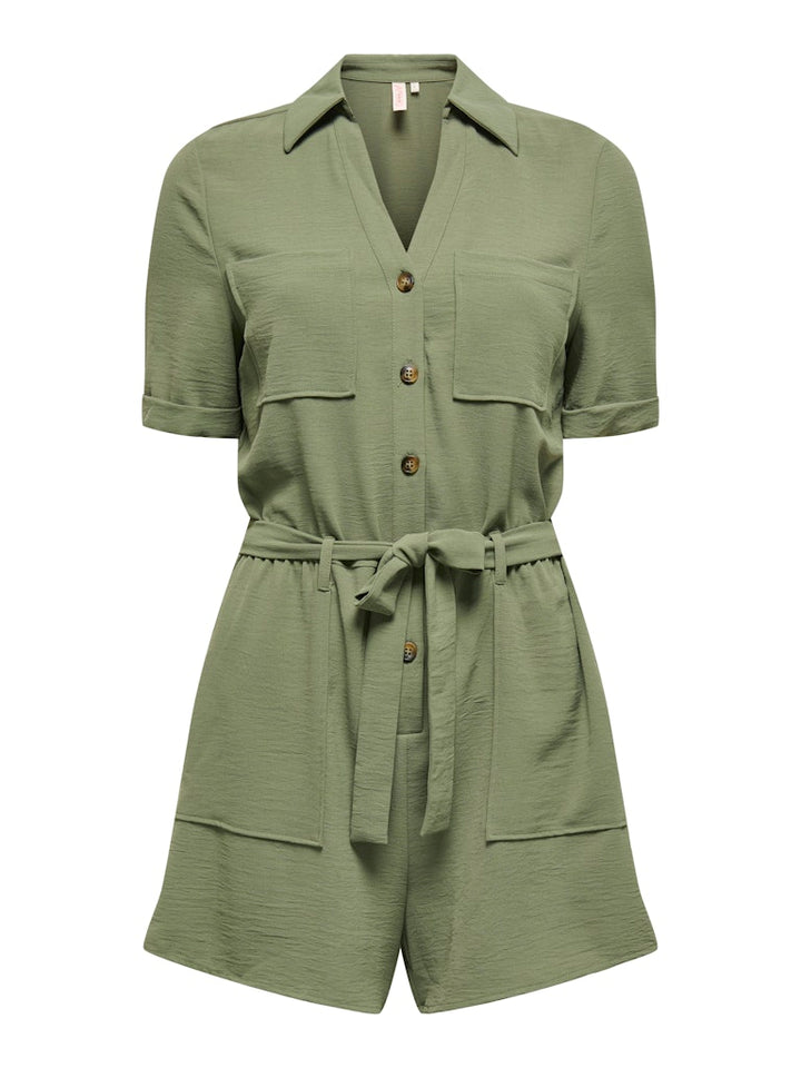 Onlmacha Life Ss Cargo Playsuit Wvn - Army