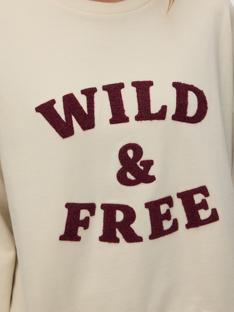 Vmgenesis L/s Sweatshirt Jrs Btq Fr Ga - Beige