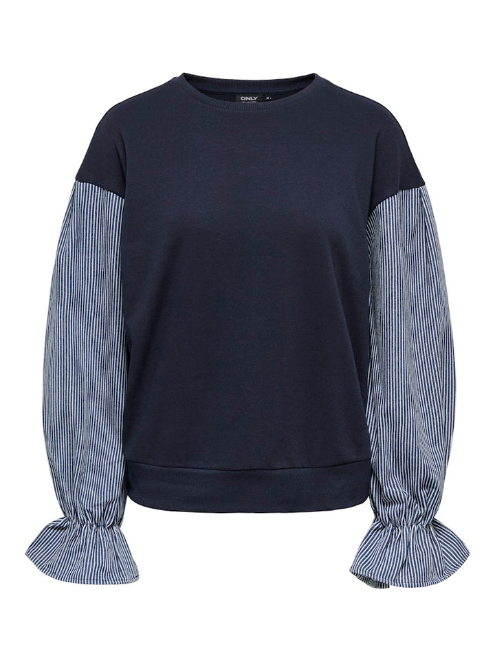 Onlnina Ls O-neck Mic Cs Sweat - Navy