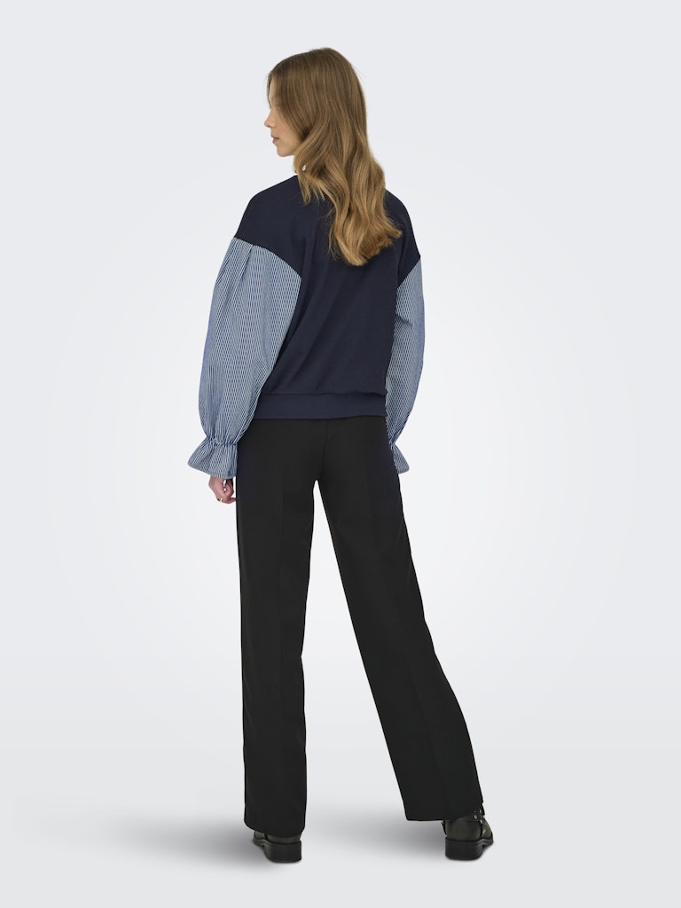 Onlnina Ls O-neck Mic Cs Sweat - Navy