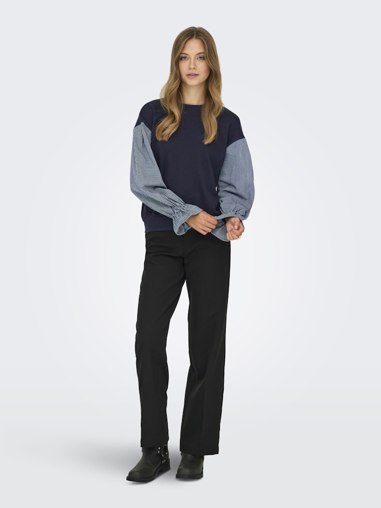 Onlnina Ls O-neck Mic Cs Sweat - Navy