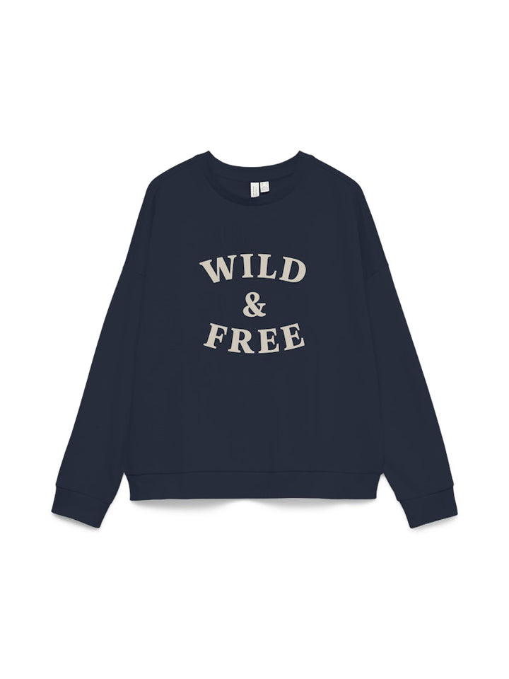 Vmgenesis L/s Sweatshirt Jrs Btq Fr Ga - Navy