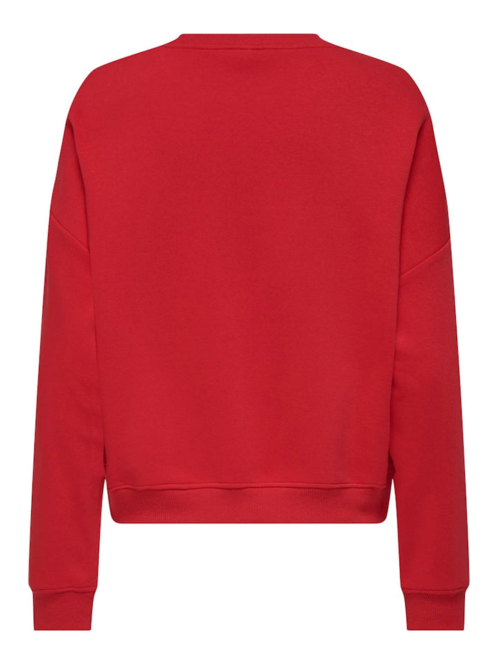 Onlsweat Life L/s Crew O.size State Noos - Rood