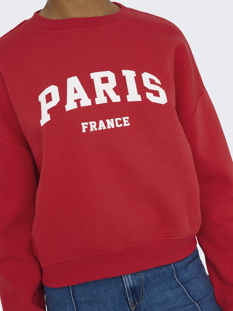 Onlsweat Life L/s Crew O.size State Noos - Rood