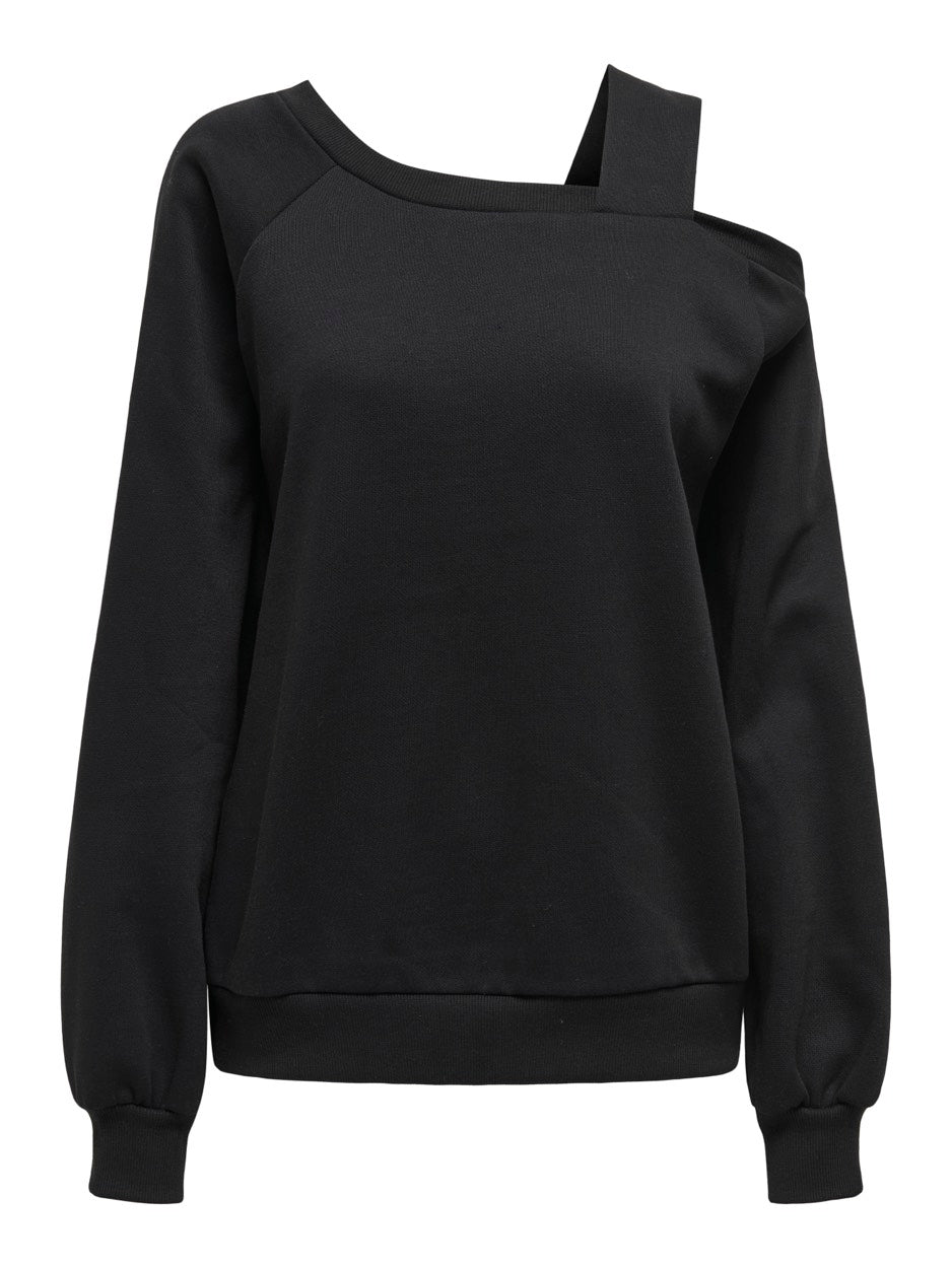 Onllari L/s Shoulder Detail Swt - Zwart