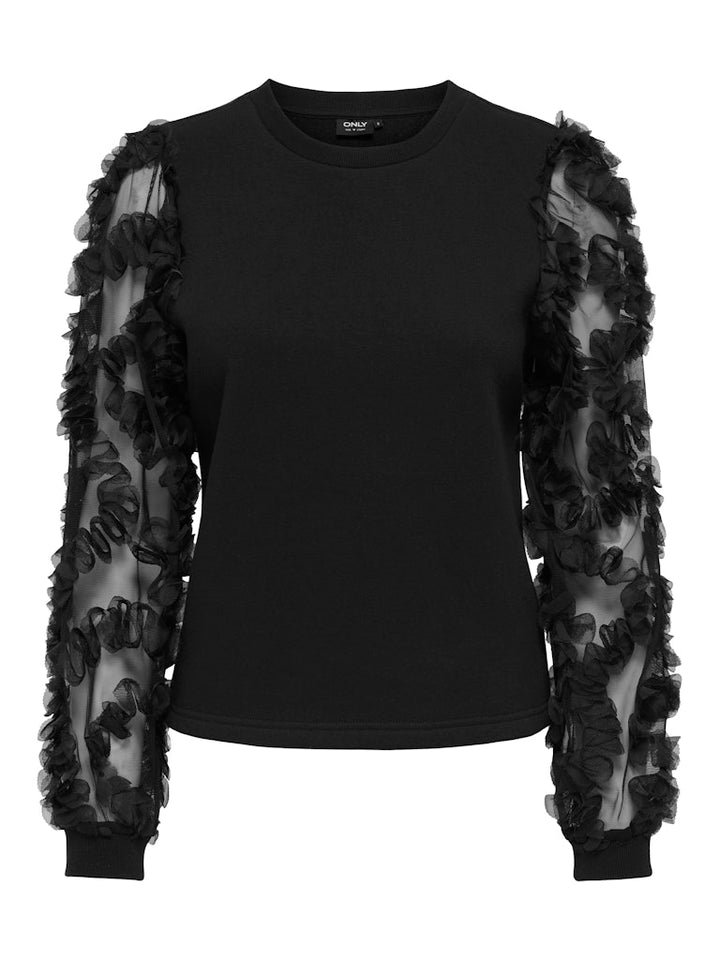 Onllavin L/s O-neck Mix Cs Swt - Zwart