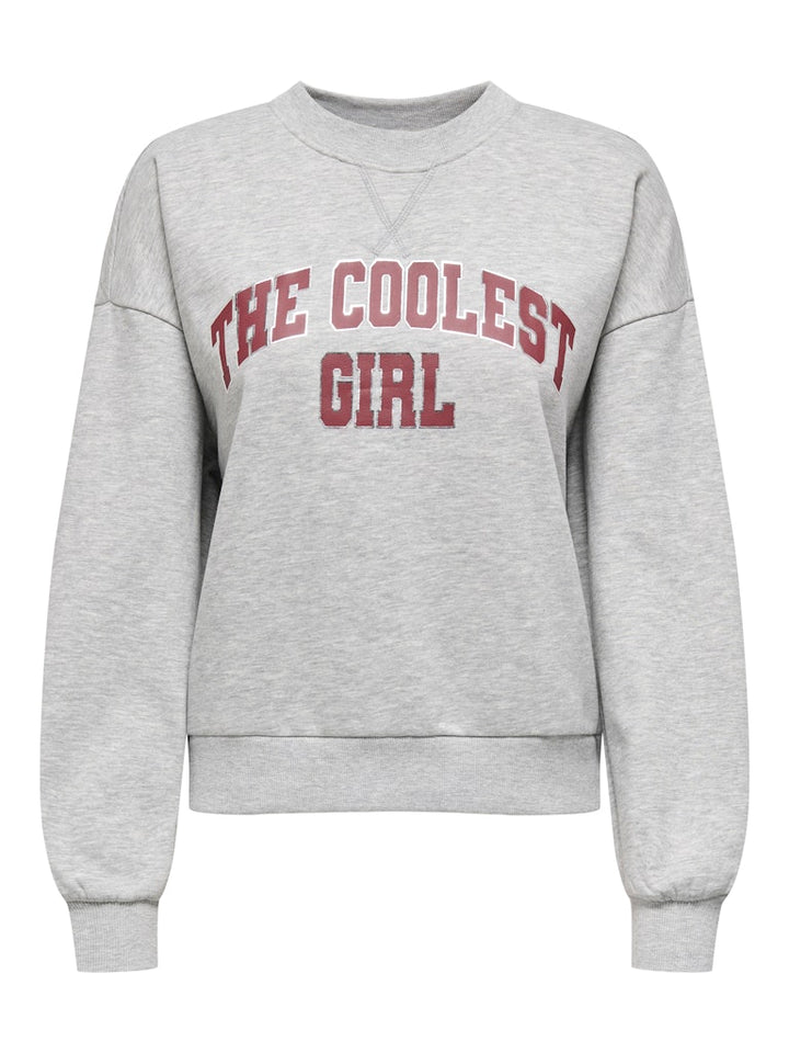 Onljo L/s Print Box Bf Swt - Grijs Melee