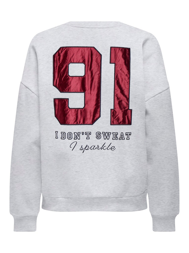 Onlrillo L/s Boxy O-neck Cs Swt - Grijs Melee