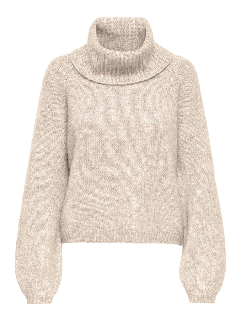 Onlgila Life Ls Rollneck Bf Knt - Beige