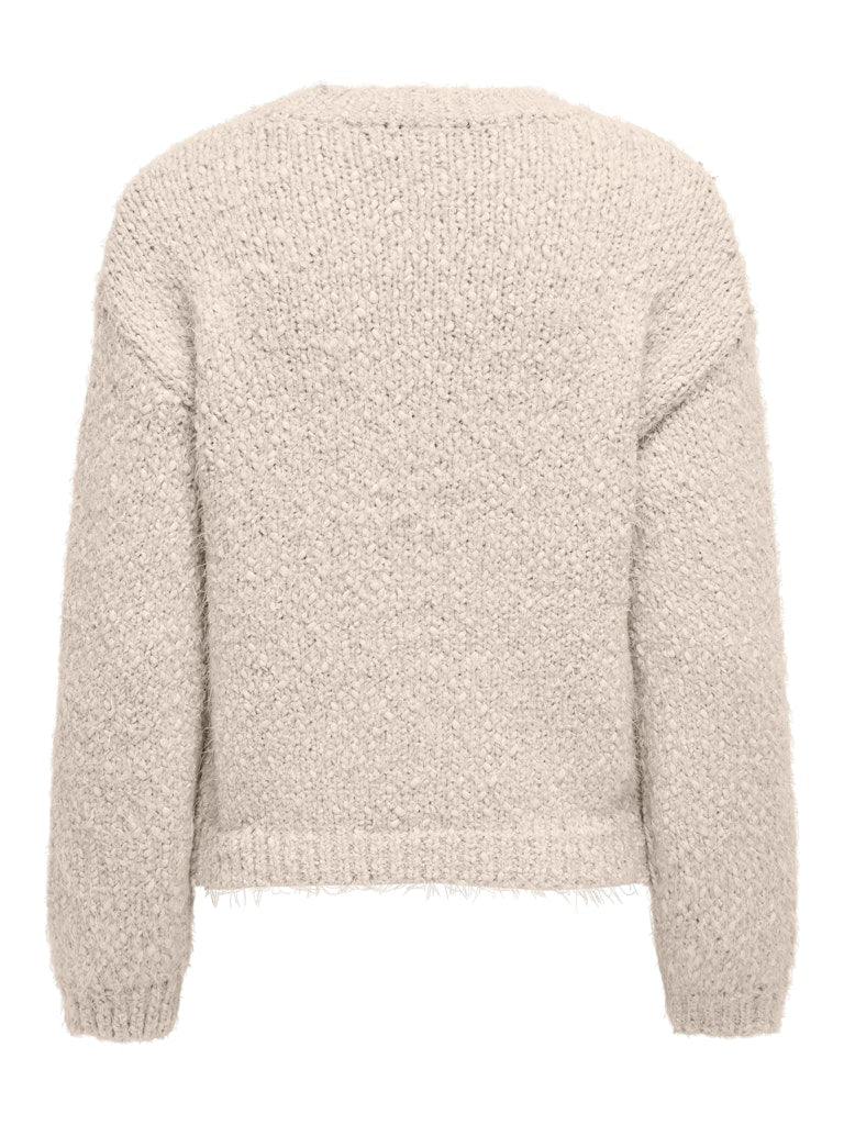 Onlbea Ls O-neck Cc Knt - Beige