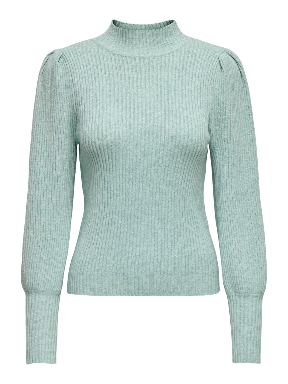 Onlkatia L/s Highneck Pullover Knt - Mint