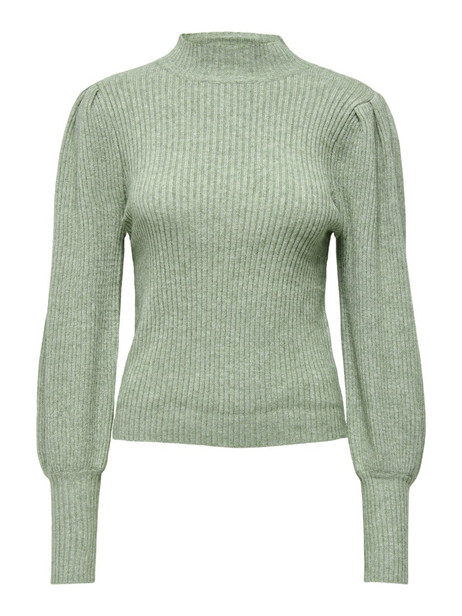 Onlkatia L/s Highneck Pullover Knt - Mint