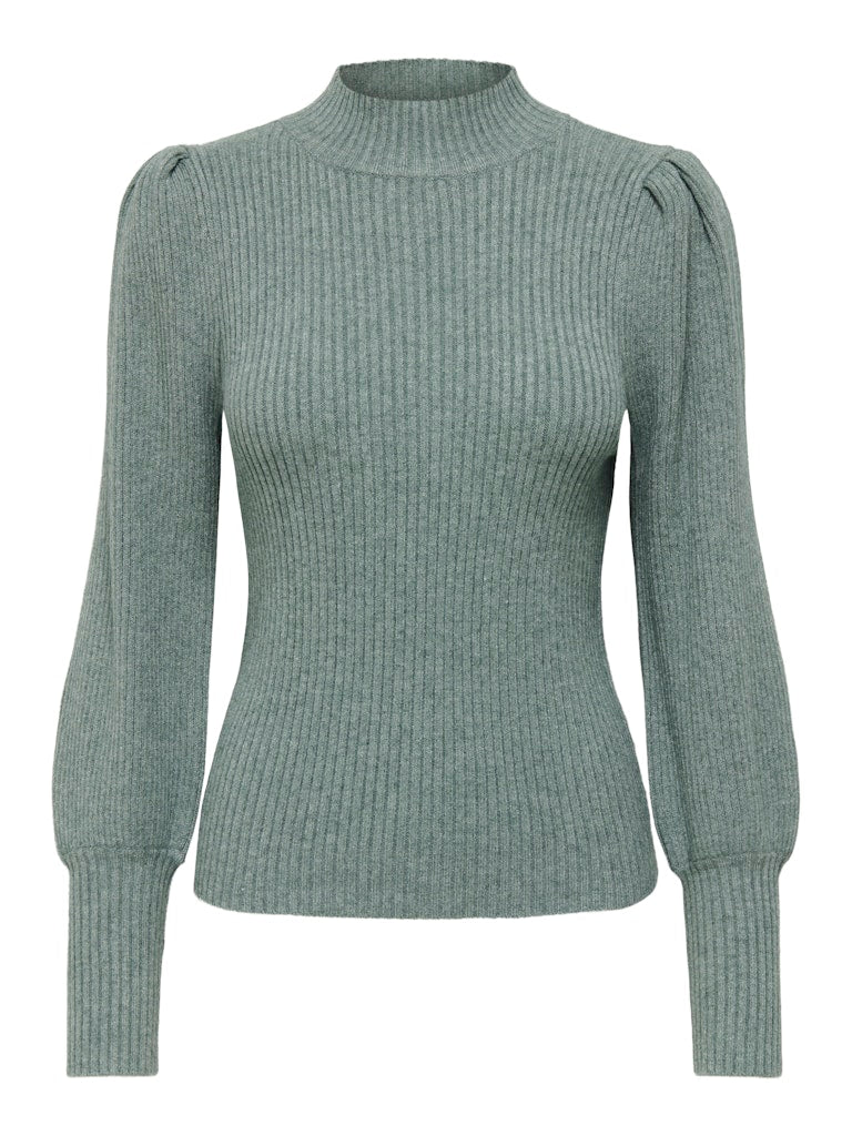 Onlkatia L/s Highneck Pullover Knt Noos - Oud Groen