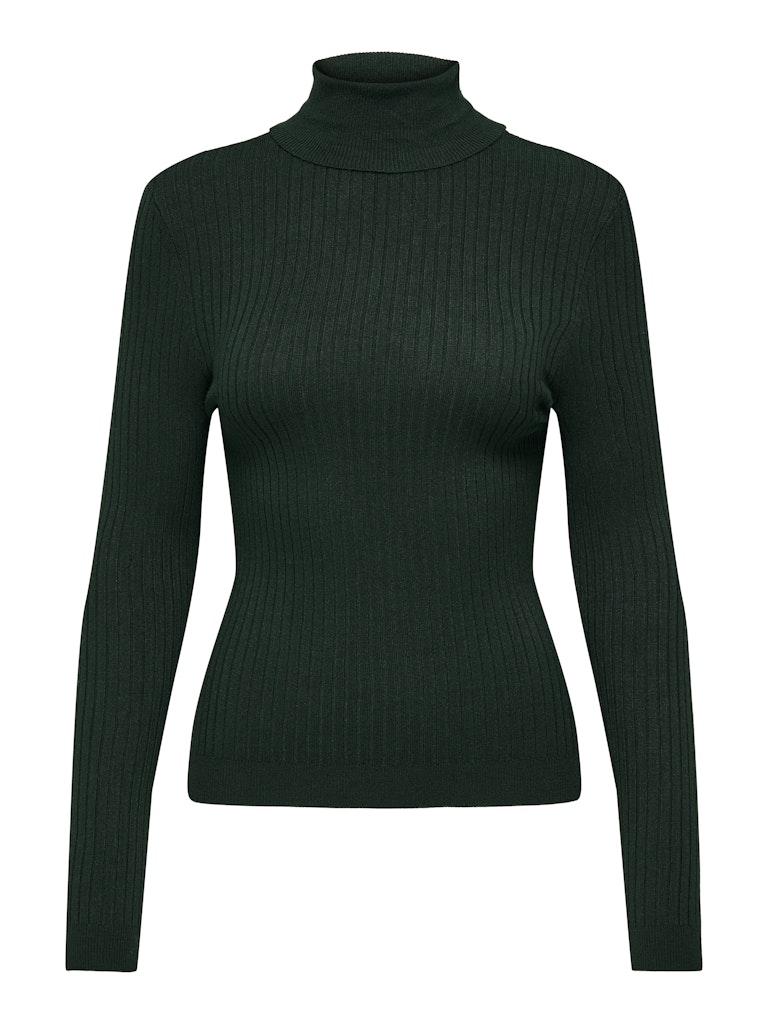 Onlkarol L/s Rollneck Pullover Knt Noos - Donkergroen