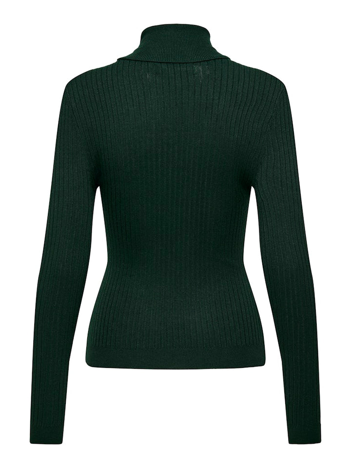 Onlkarol L/s Rollneck Pullover Knt Noos - Donkergroen