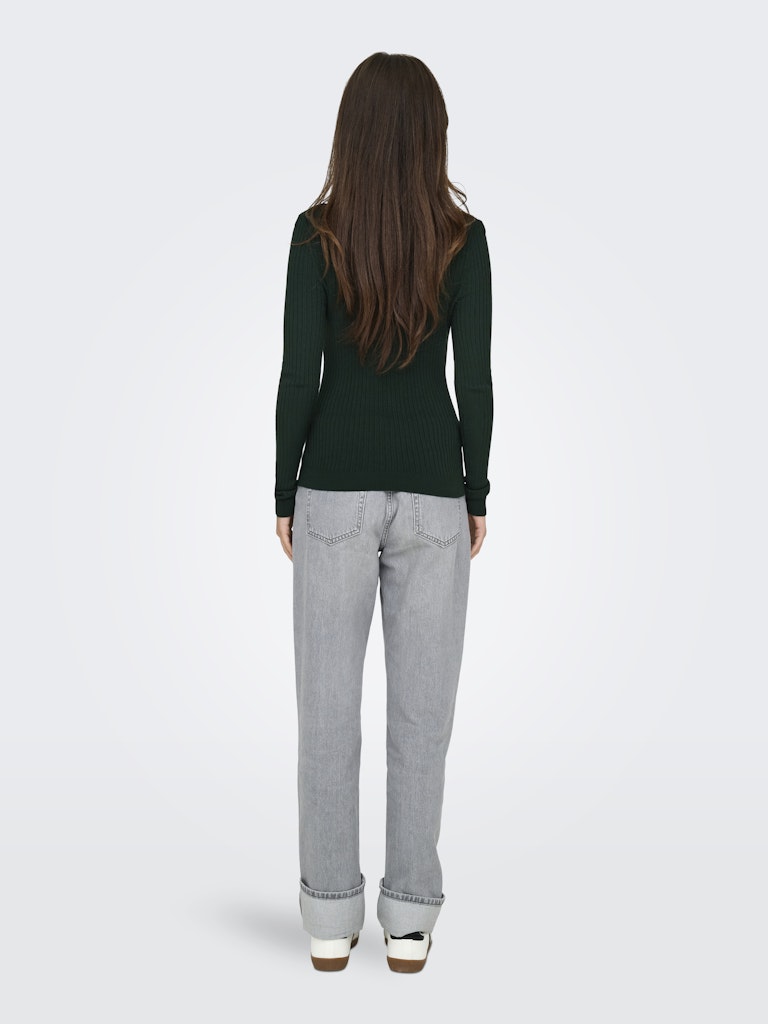 Onlkarol L/s Rollneck Pullover Knt Noos - Donkergroen