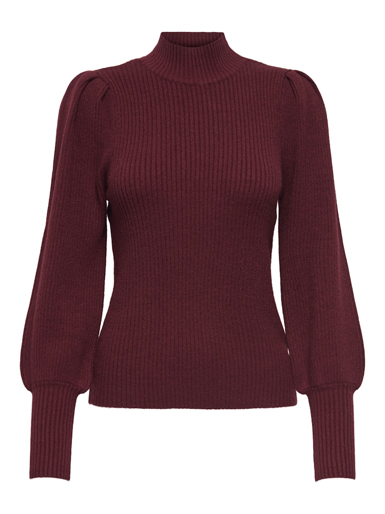 Onlkatia L/s Highneck Pullover Knt Noos - Wijnrood