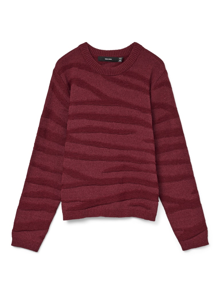 Vmmalou Ls O-neck Pullover Boo - Steenrood