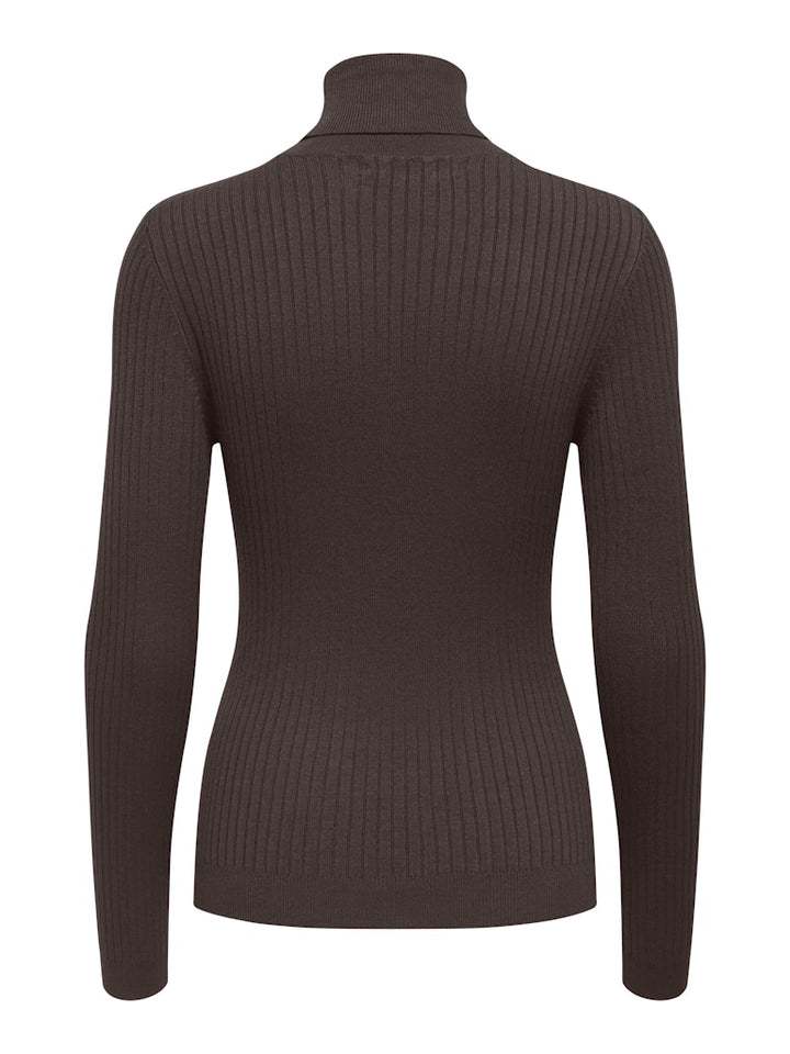 Onlkarol L/s Rollneck Pullover Knt Noos - Bruin