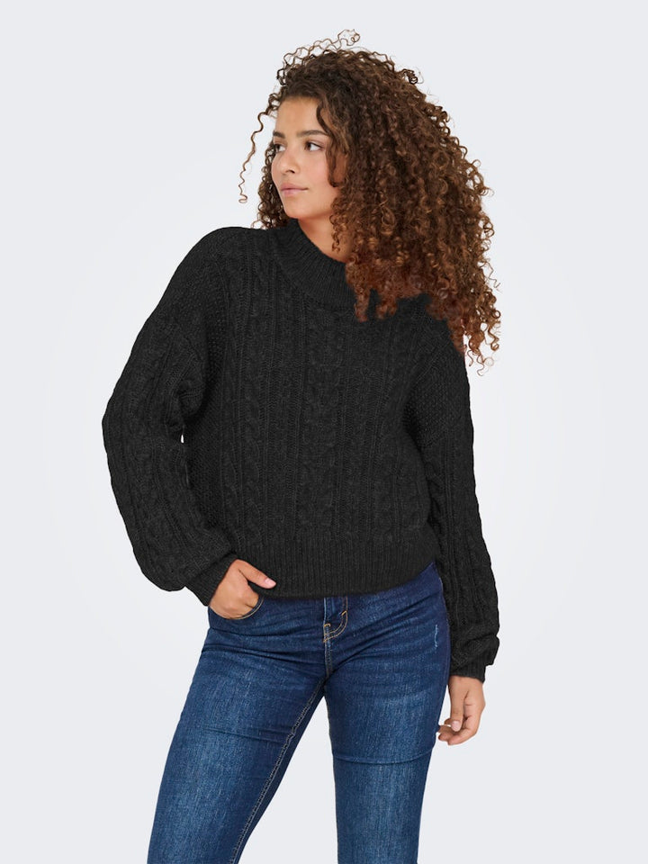 Onlida Life Ls High Neck Knt - Zwart